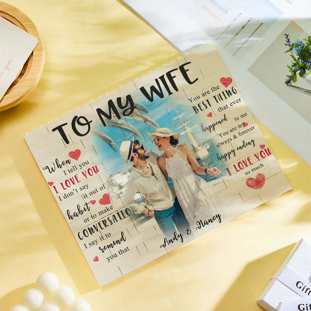 Niestandardowe Zdjęcie I Nazwa Klocków Konstrukcyjnych Dla Mojej Żony - MyCustomBrickFigures