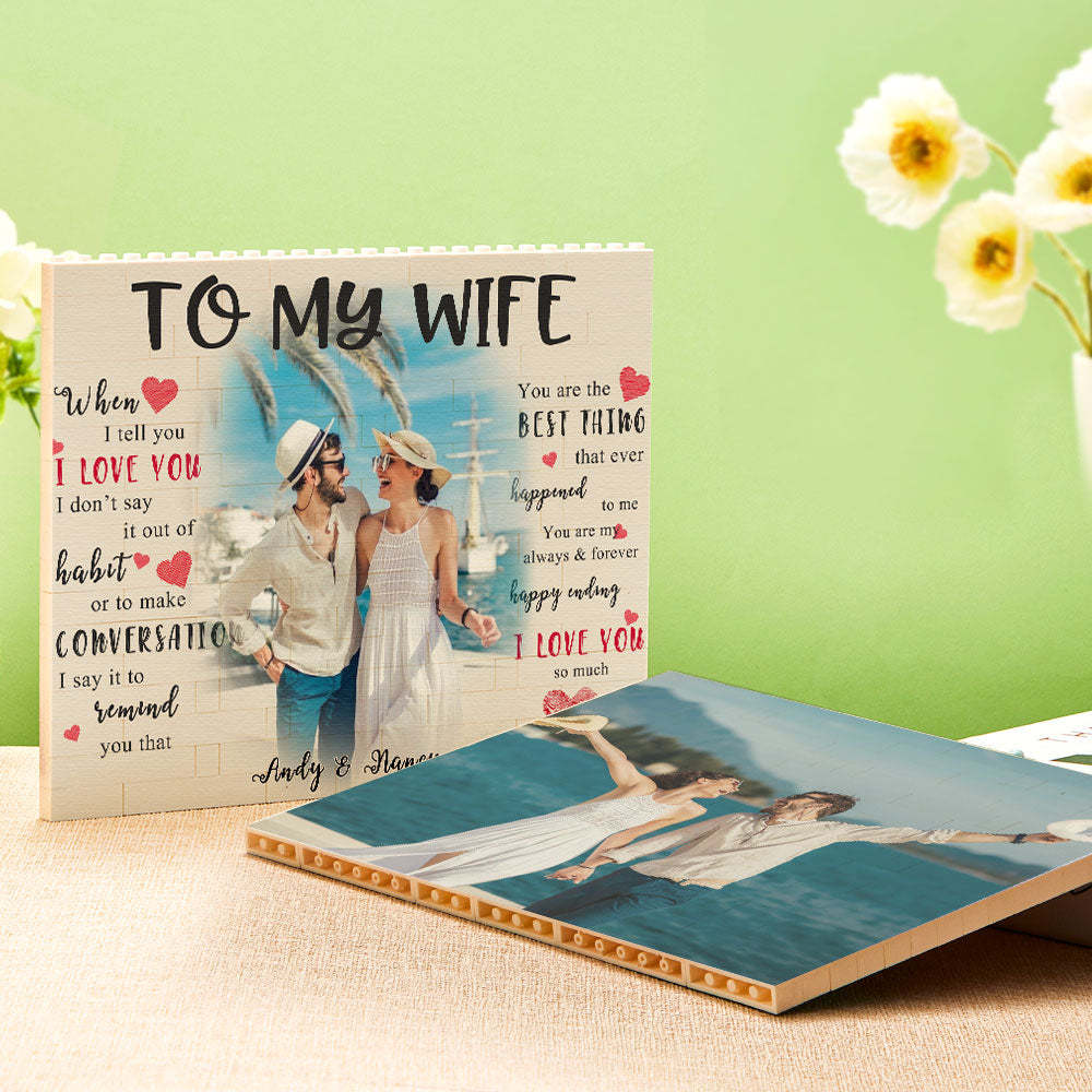 Niestandardowe Zdjęcie I Nazwa Klocków Konstrukcyjnych Dla Mojej Żony - MyCustomBrickFigures