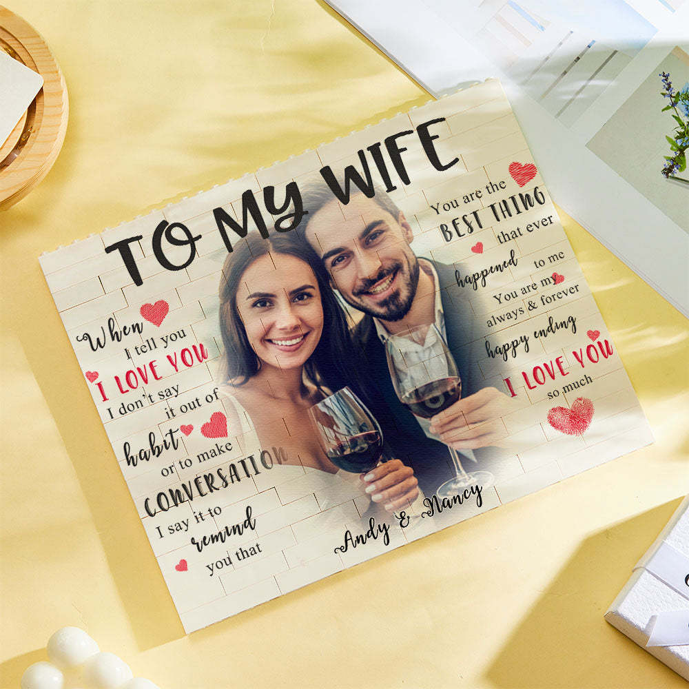 Niestandardowe Zdjęcie I Nazwa Klocków Konstrukcyjnych Dla Mojej Żony - MyCustomBrickFigures