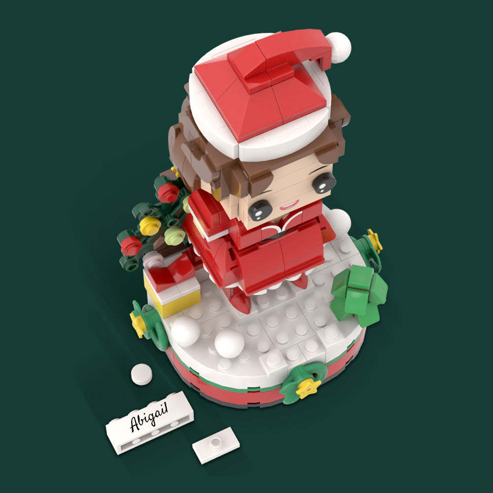 Niestandardowe Prezenty Świąteczne Spersonalizowane Figurki Ceglane Z Bazą Imienia - MyCustomBrickFigures