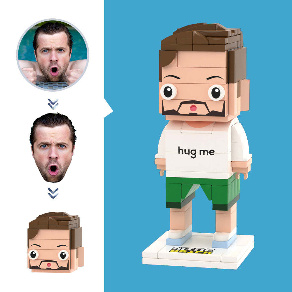 Personalizowane Figurki Z Klocków Head Hug Me Mała Zabawka Z Klocków Z Możliwością Dostosowania Prezenty Z Klocków Dla Niej - MyCustomBrickFigures