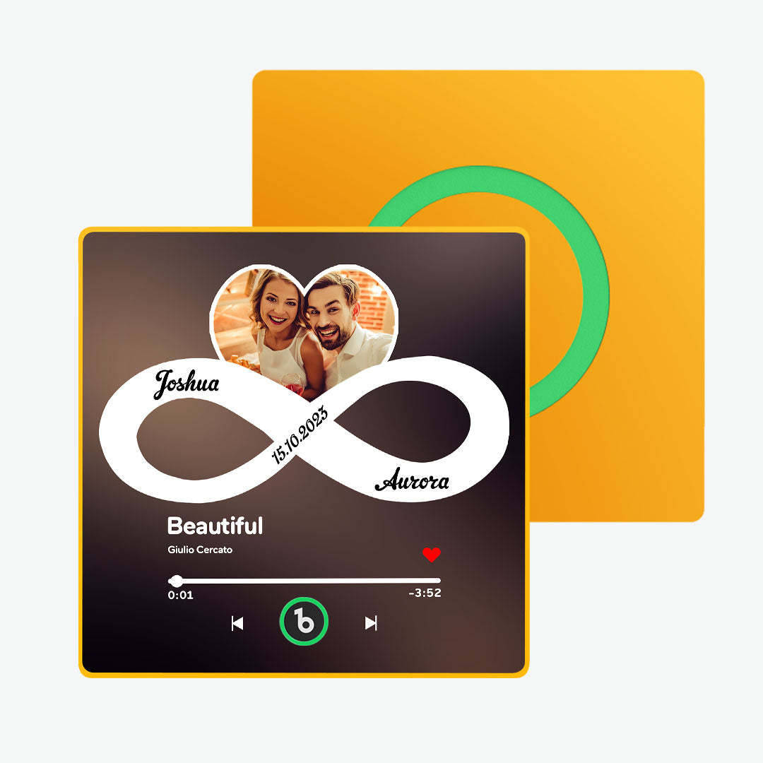 Niestandardowy Magnes Na Lodówkę Z Muzyką W Kolorowej Ramce Spersonalizowany Album Nieskończona Miłość Magnes Na Lodówkę, Który Można Odtwarzać Piosenkę Idealny Prezent Dla Pary - MyCustomBrickFigures