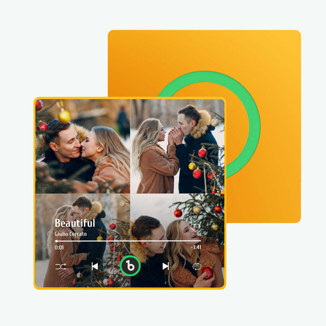 Niestandardowy Magnes Na Lodówkę Z Muzyką Z Kolorową Ramką Spersonalizowany Magnes Na Lodówkę Z Albumem, Na Którym Można Odtwarzać Piosenkę Prezent Świąteczny - MyCustomBrickFigures