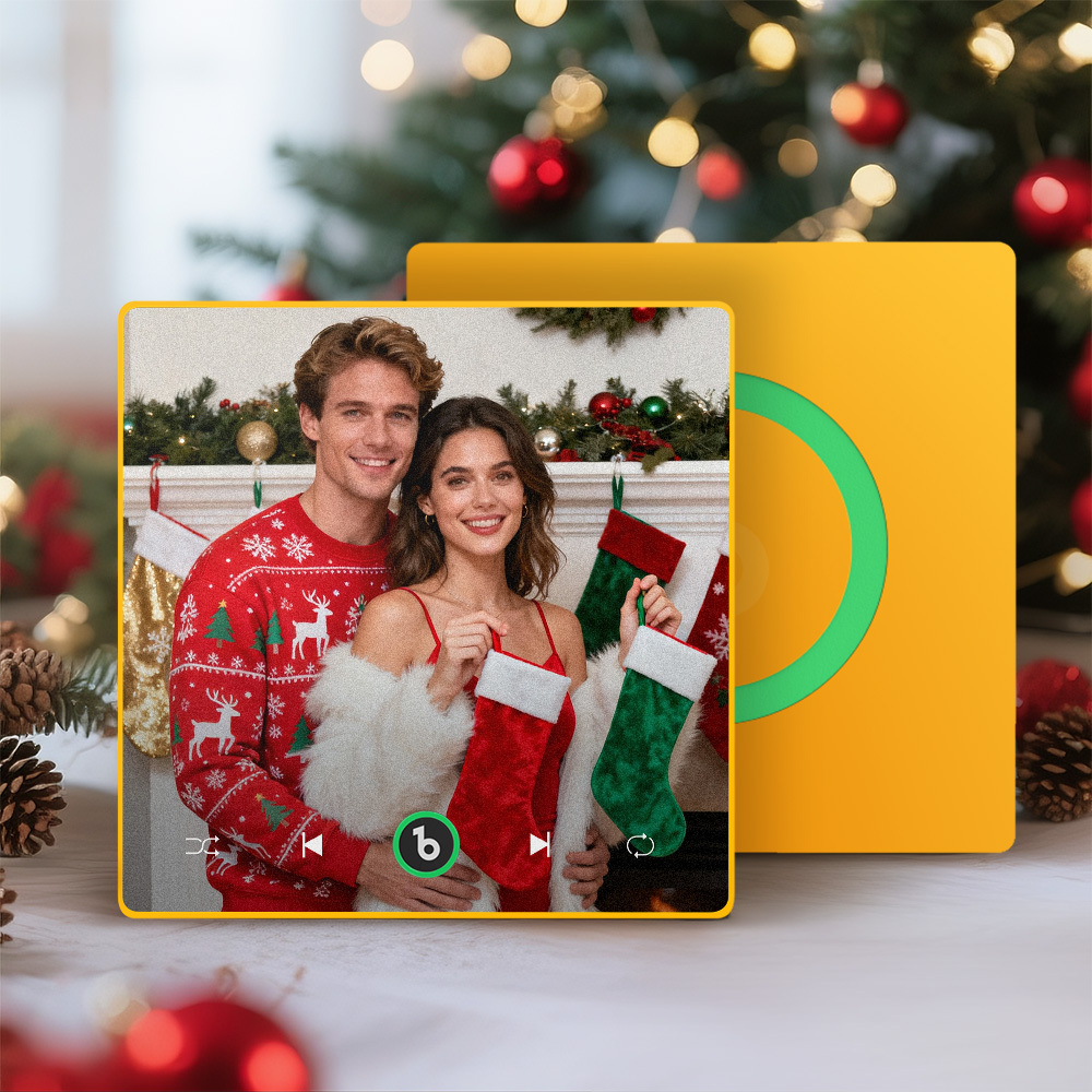 Spersonalizowany Magnes Na Lodówkę Z Muzyką I Zdjęciem, Obsługuje Łączność Bluetooth Spersonalizowany Magnes Na Lodówkę Z Muzyką, Prezent Dla Pary, Śpiewający Magnes Na Lodówkę, Prezent Świąteczny Dla Niego - MyCustomBrickFigures