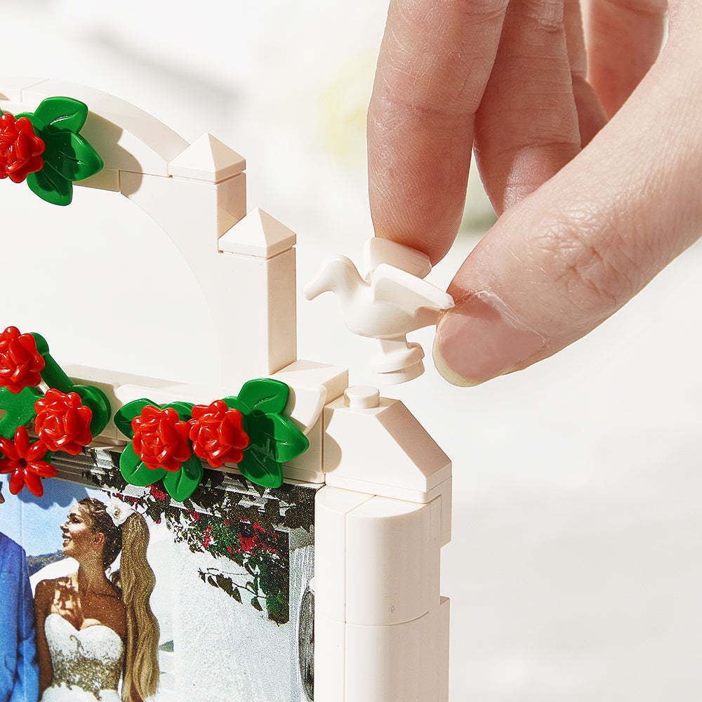 Prezent Ślubny Dla Pary Małżeńskiej Okrągła Twarz Całe Ciało Konfigurowalne 2 Osoby Niestandardowe Figurki Z Cegły Dla Męża I Żony - MyCustomBrickFigures