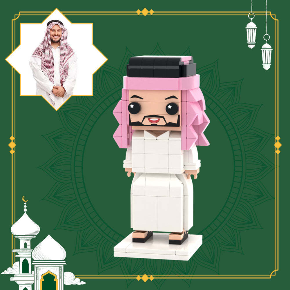 Kreatywne Prezenty Całe Ciało Konfigurowalne 1-osobowe Figurki Z Klocków Niestandardowe Figurki Z Klocków Spersonalizowana Mała Zabawka Z Klocków - MyCustomBrickFigures