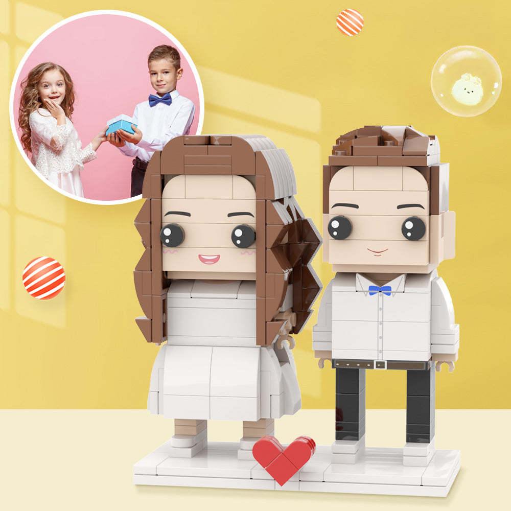 Prezent Dla Dzieci Konfigurowalne Całe Ciało 2 Osoby Niestandardowe Figurki Z Klocków Niestandardowe Figurki Z Klocków Dla Dzieci I Ich Przyjaciół - MyCustomBrickFigures