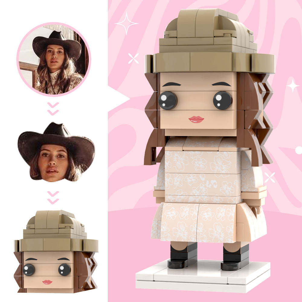 Piękna Suknia Ślubna Dla Żony Niestandardowe Figurki Z Cegły Głowy Spersonalizowane Figurki Z Cegły Mały Blok Cząstek Prezent Na Rocznicę Ślubu Dla Nowo Zamężnej Panny Młodej - MyCustomBrickFigures