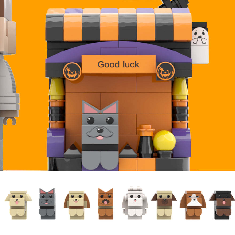 Prezenty Na Halloween Niestandardowe Figurki Z Cegły Obsadka Do Pióra Spersonalizowane Figurki Z Cegły I Obsadka Do Pióra Obsadka Do Pióra Dla Zwierząt - MyCustomBrickFigures