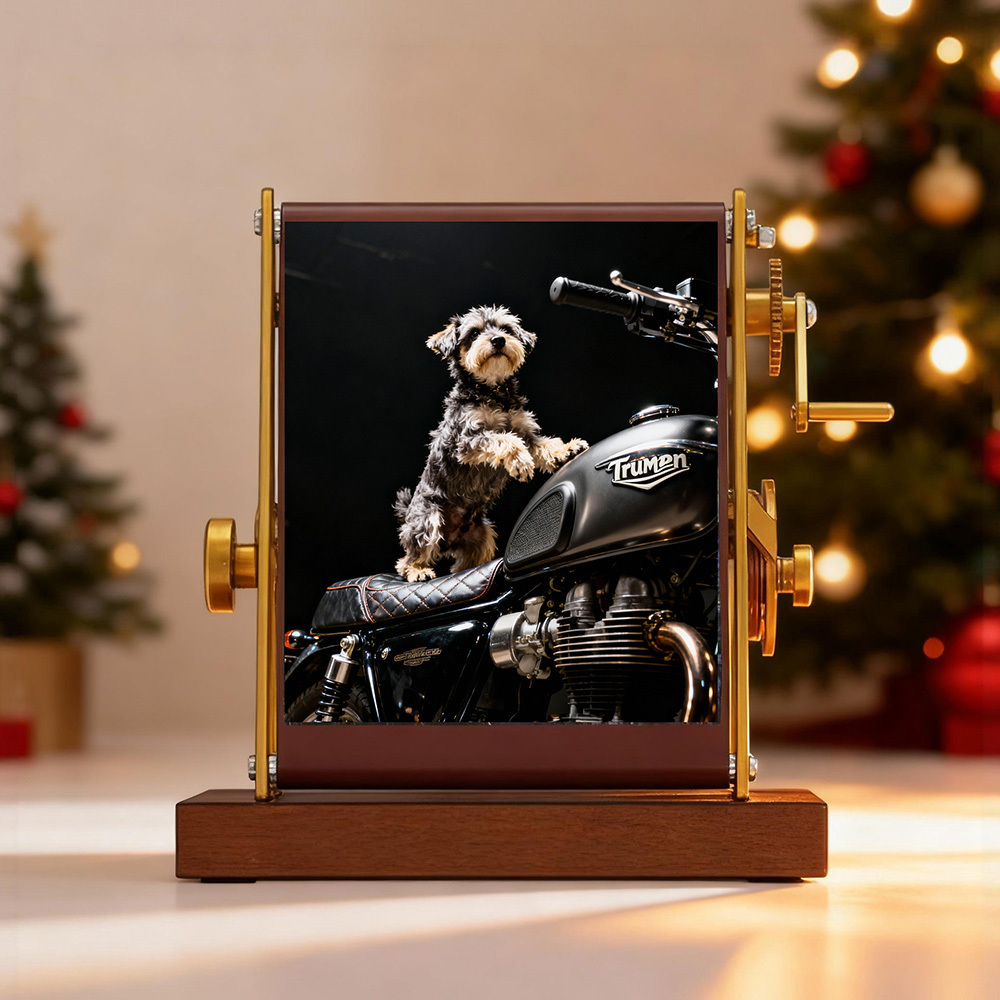 Niestandardowa Przeglądarka Zdjęć Z Korbką, Odchylana Ramka Na Zdjęcia, Spersonalizowany Prezent Świąteczny - MyCustomBrickFigures