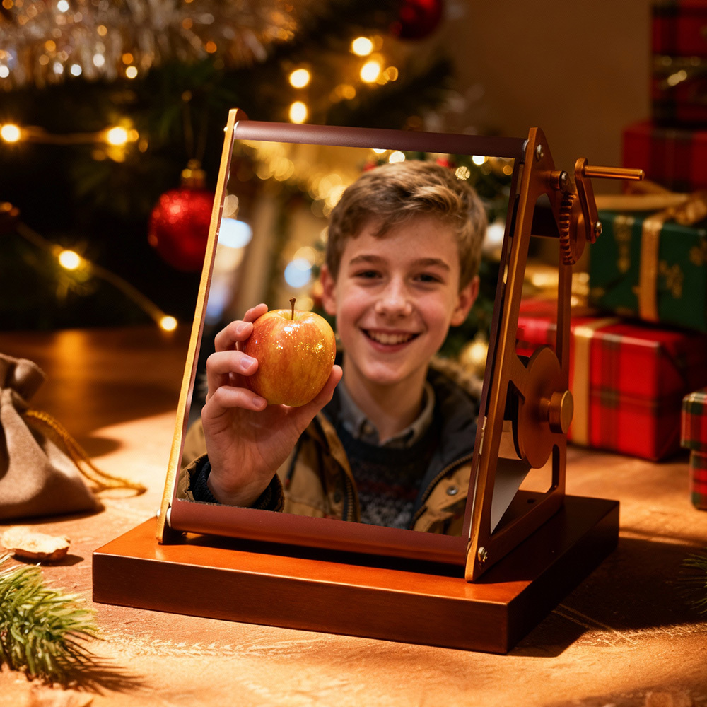 Niestandardowa Przeglądarka Zdjęć Z Korbką, Odchylana Ramka Na Zdjęcia, Spersonalizowany Prezent Świąteczny - MyCustomBrickFigures