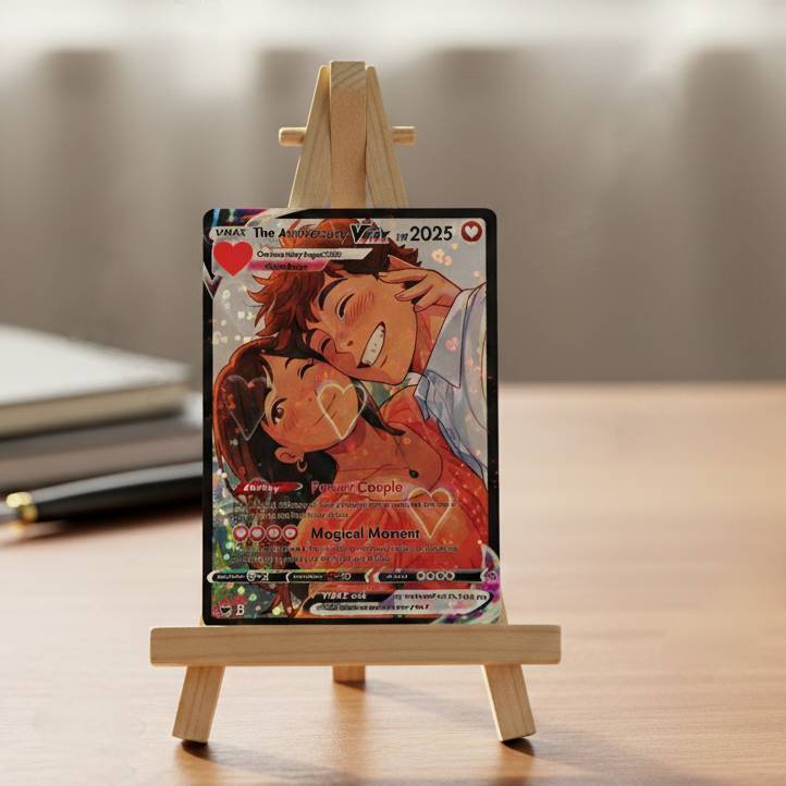 Spersonalizowana Karta Ze Zdjęciem Anime Vmax, Karta Z Grą Fantasy Anime, Prezent Na Walentynki Dla Pary - MyCustomBrickFigures
