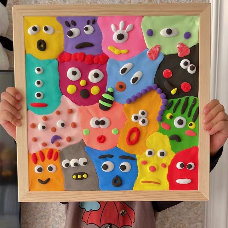 Valentine's Day Couple DIY Clay Painting Cute Monster Beautiful Gift For Her Let Your Imagination Run Wild