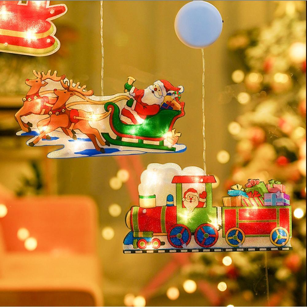 Christmas Decorative Window Hanging Lights Atmosphere Scene Decor Festive Decorative Light