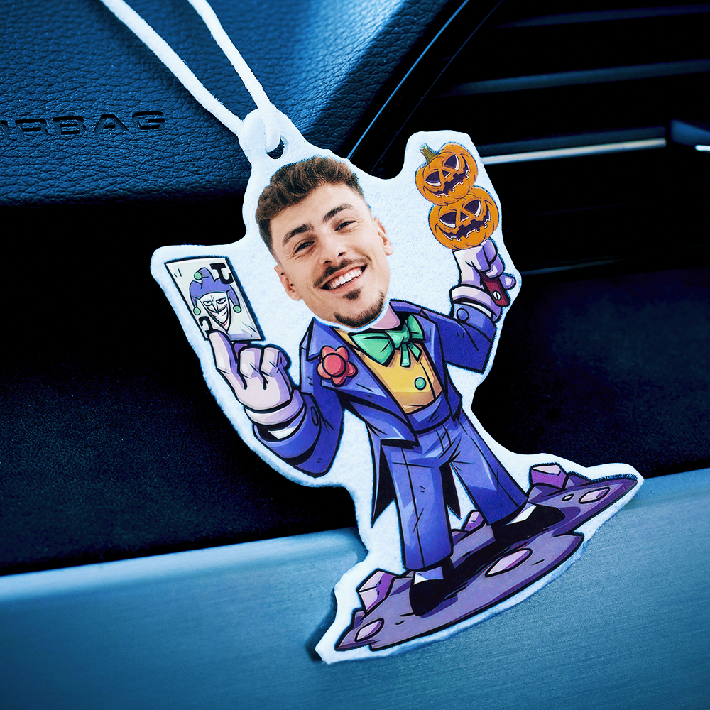 Custom Halloween Car Air Freshener Funny Rearview Mirror Ornament for Halloween Gift