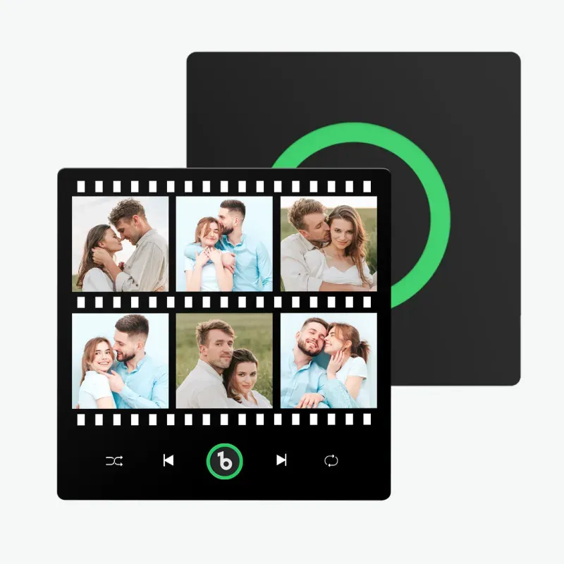 New Upgrade Custom Music Fridge Magnet Colorful Frame Album Fridge Magnet Can Play Songs Gift for Couple Valentine's Day Gifts