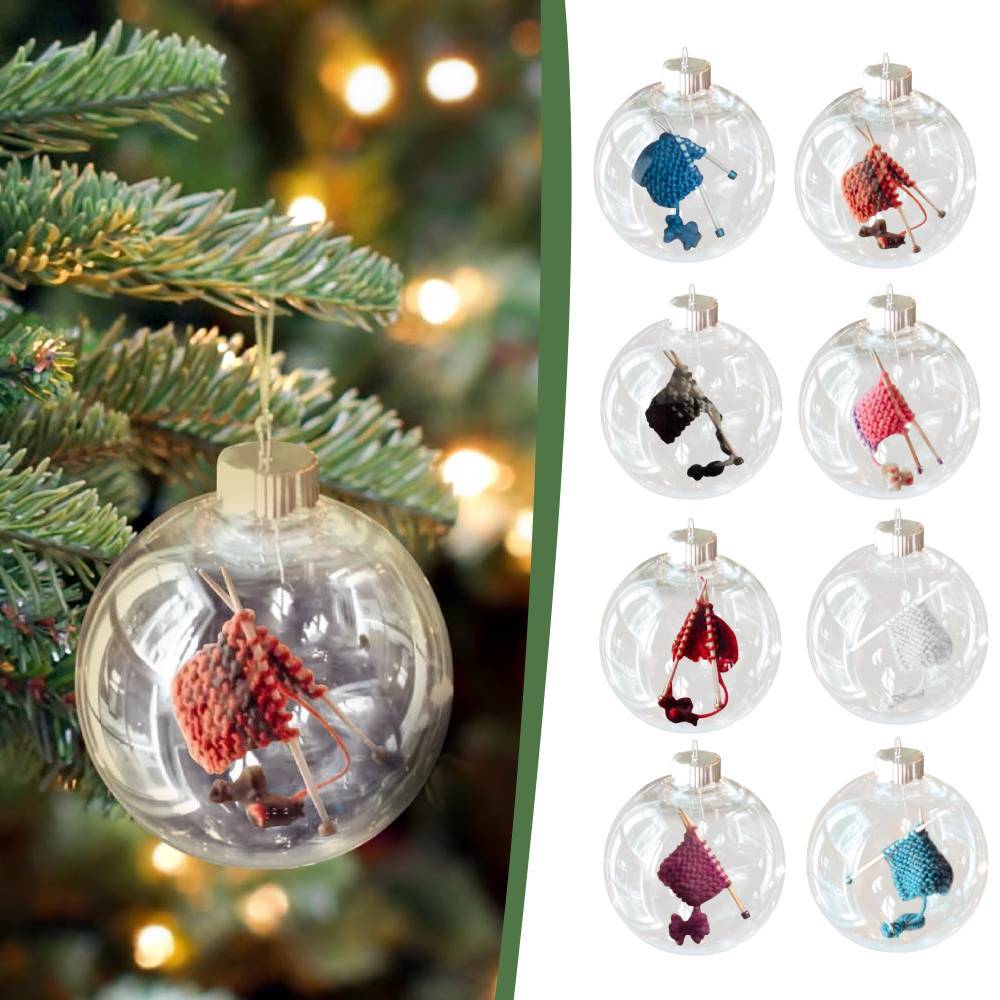 Knitting Christmas Ornament Handmade Christmas Tree Decorations Cute Christmas Decor Gifts - mycustomtirecover