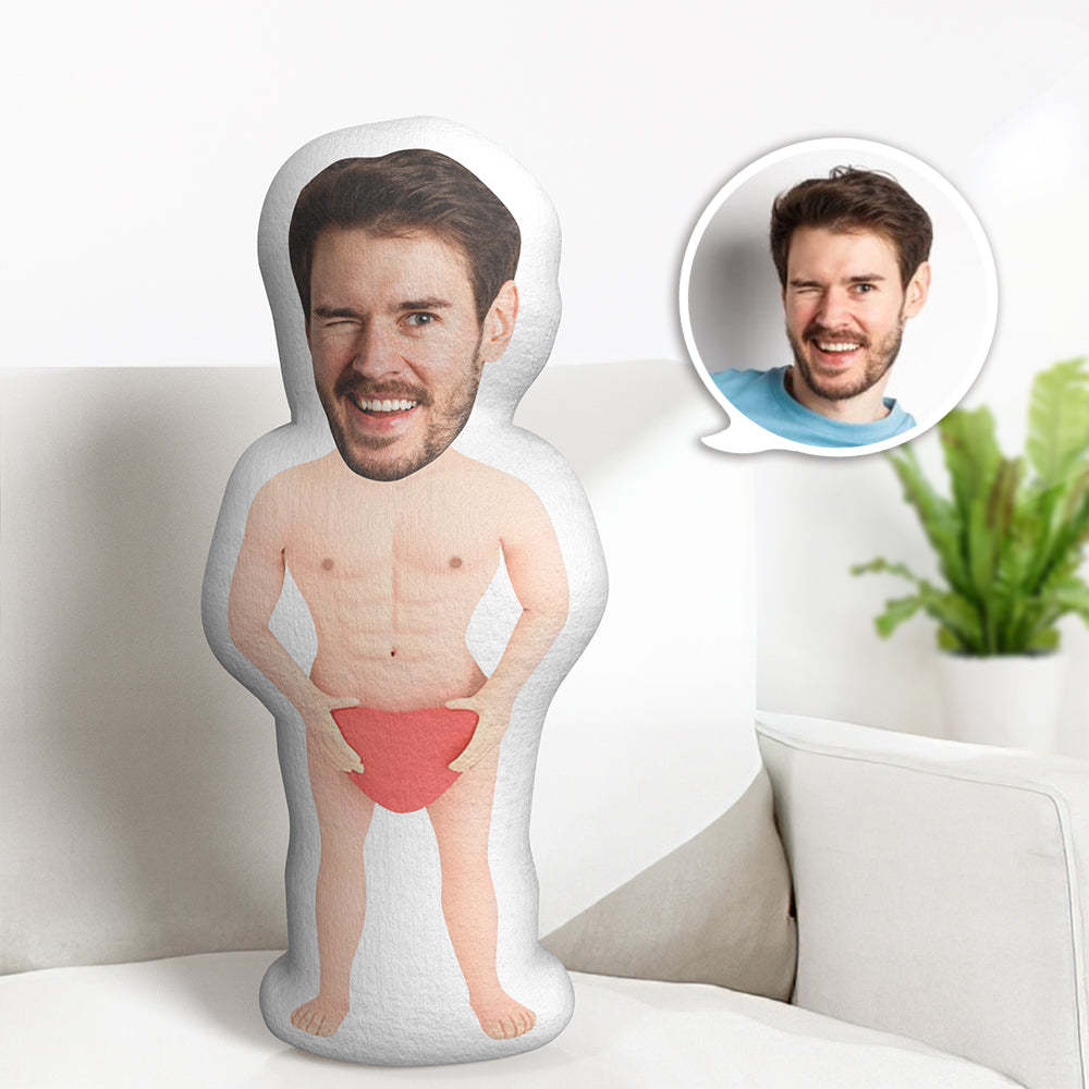 Boyfriend Face Doll Custom Pillow Personalized Photo Pillow MiniMe Doll Gift for Her - mysiliconefoodbag