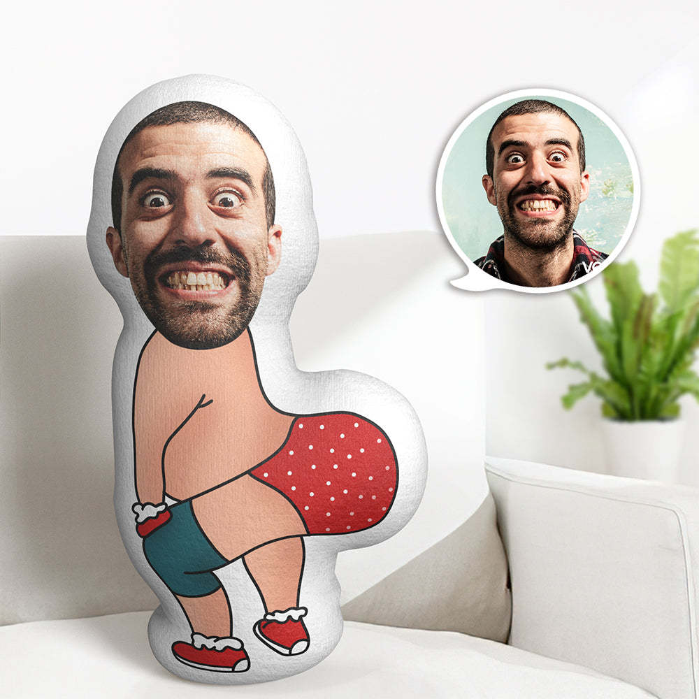 Custom Face Pillow Personalized Boyfriend Photo Pillow MiniMe Doll Gifts for Her - mysiliconefoodbag