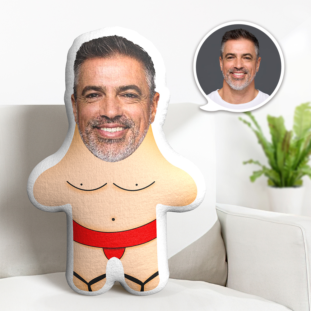 Custom Minime Throw Pillow Red Sumo Funny Pillow Personalized Photo Minime Pillow