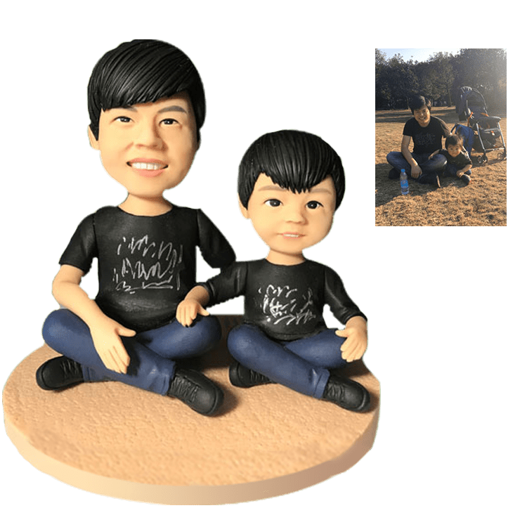 Couple Gifts Fully Customizable 2 person Custom Bobblehead With Engraved Text
