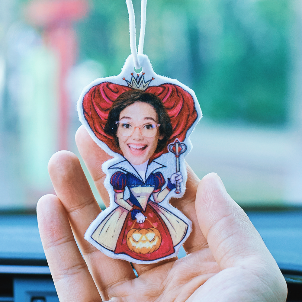 Custom Halloween Car Air Freshener Funny Rearview Mirror Ornament for Halloween Gift