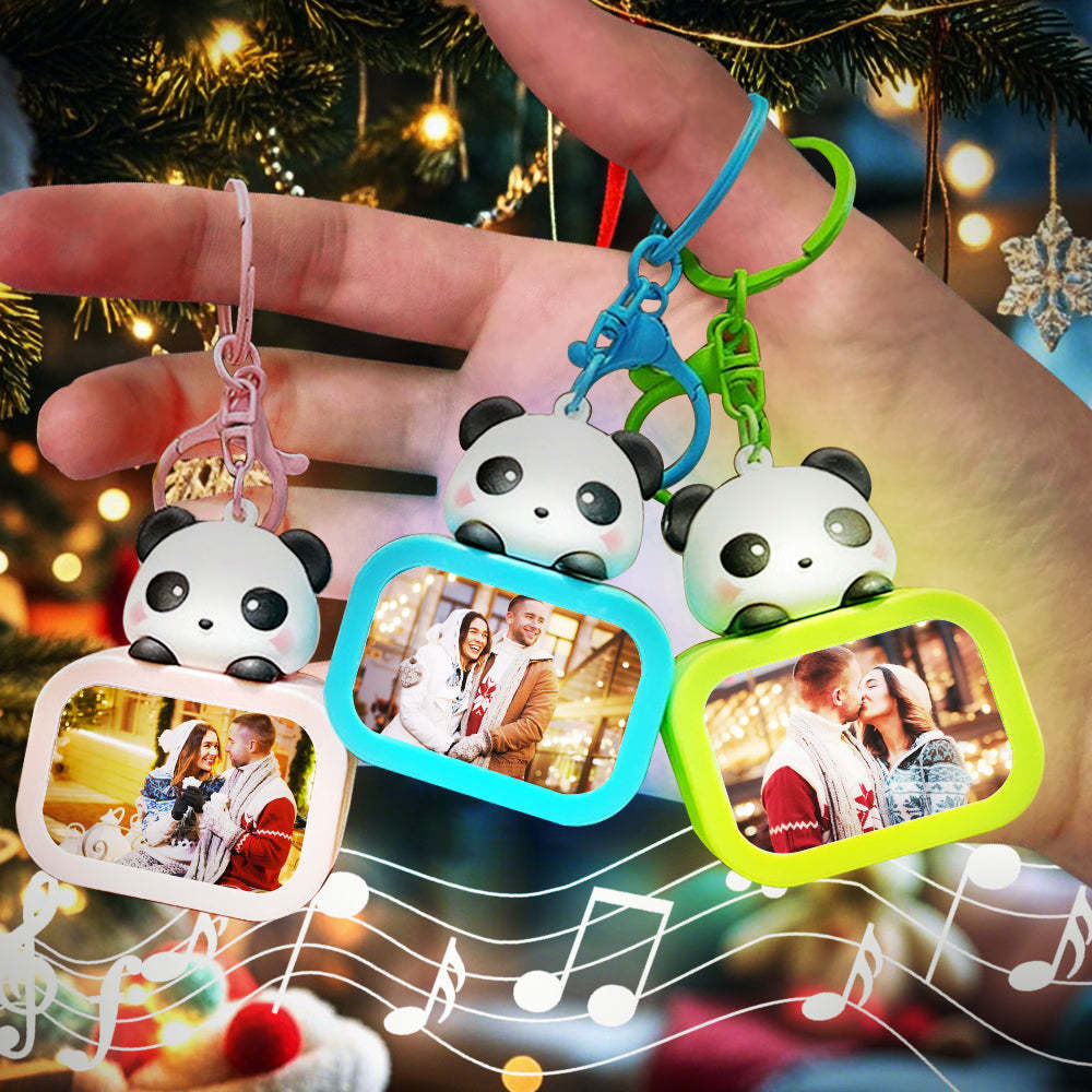 Custom Music & Photo Keychain with Light and Mirror The Perfect Personalized Christmas Gift for Couples