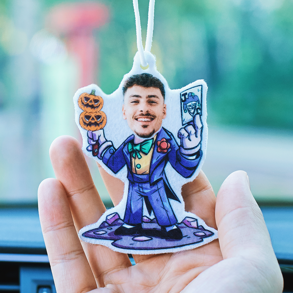 Custom Halloween Car Air Freshener Funny Rearview Mirror Ornament for Halloween Gift