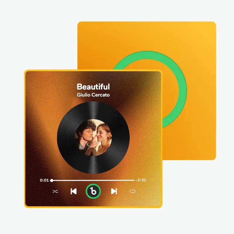 New 4.0 Upgrade Custom Music Fridge Magnet Colorful Frame Album Fridge Magnet Can Play Songs Gift for Couple