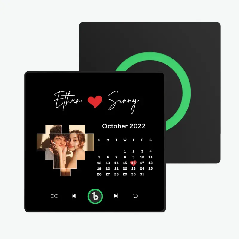 New 4.0 Upgrade Custom Music Fridge Magnet Colorful Frame Album Fridge Magnet Can Play Songs Gift for Couple