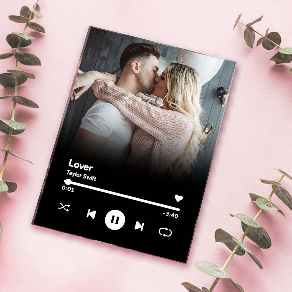 Custom Photo Music Plaque Personalized Song Plaque Couple Gift Wedding Gift - mycustomtirecover
