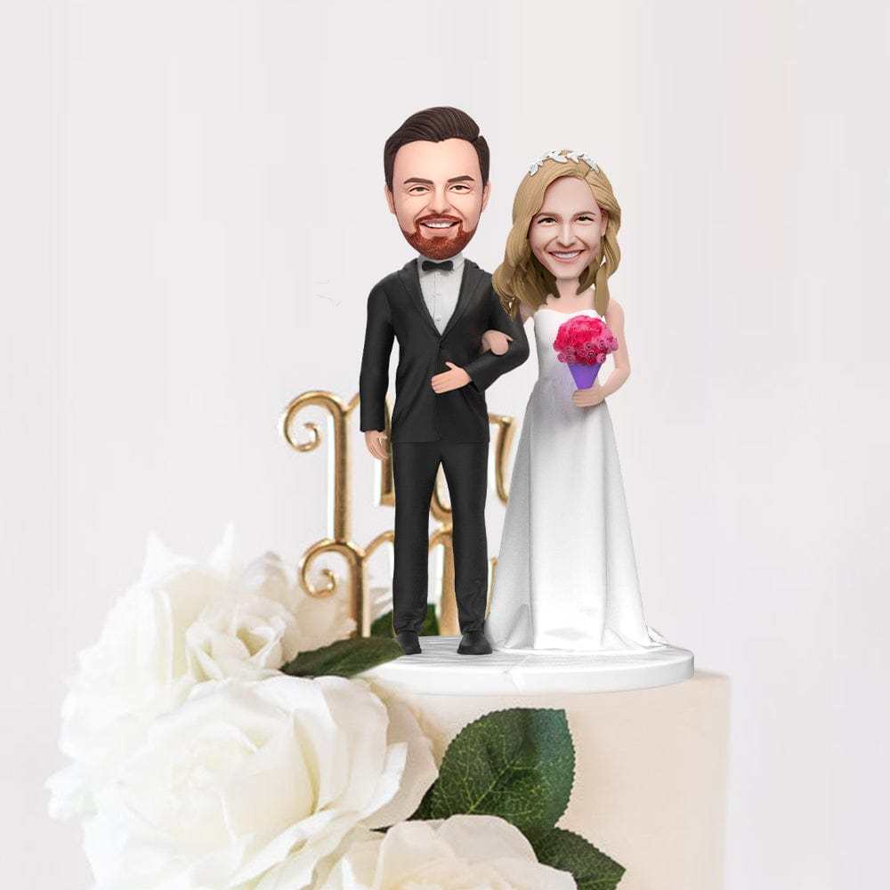 Couple Gifts Fully Customizable 2 person Custom Bobblehead With Engraved Text