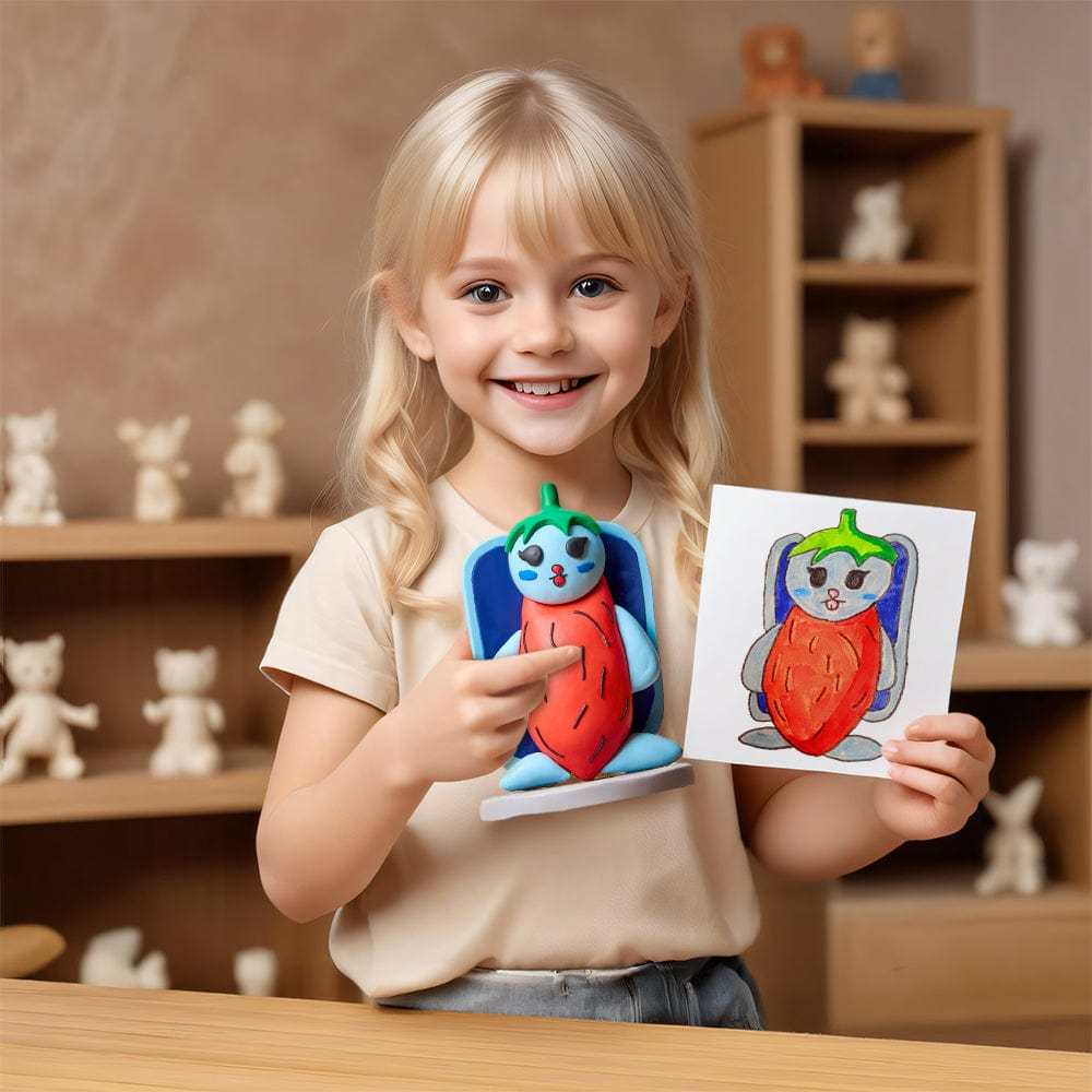 Custom Drawing From Bobblehead Personalized Photo to Bobblehead Replica Unique Gifts for Kids - GiftLab