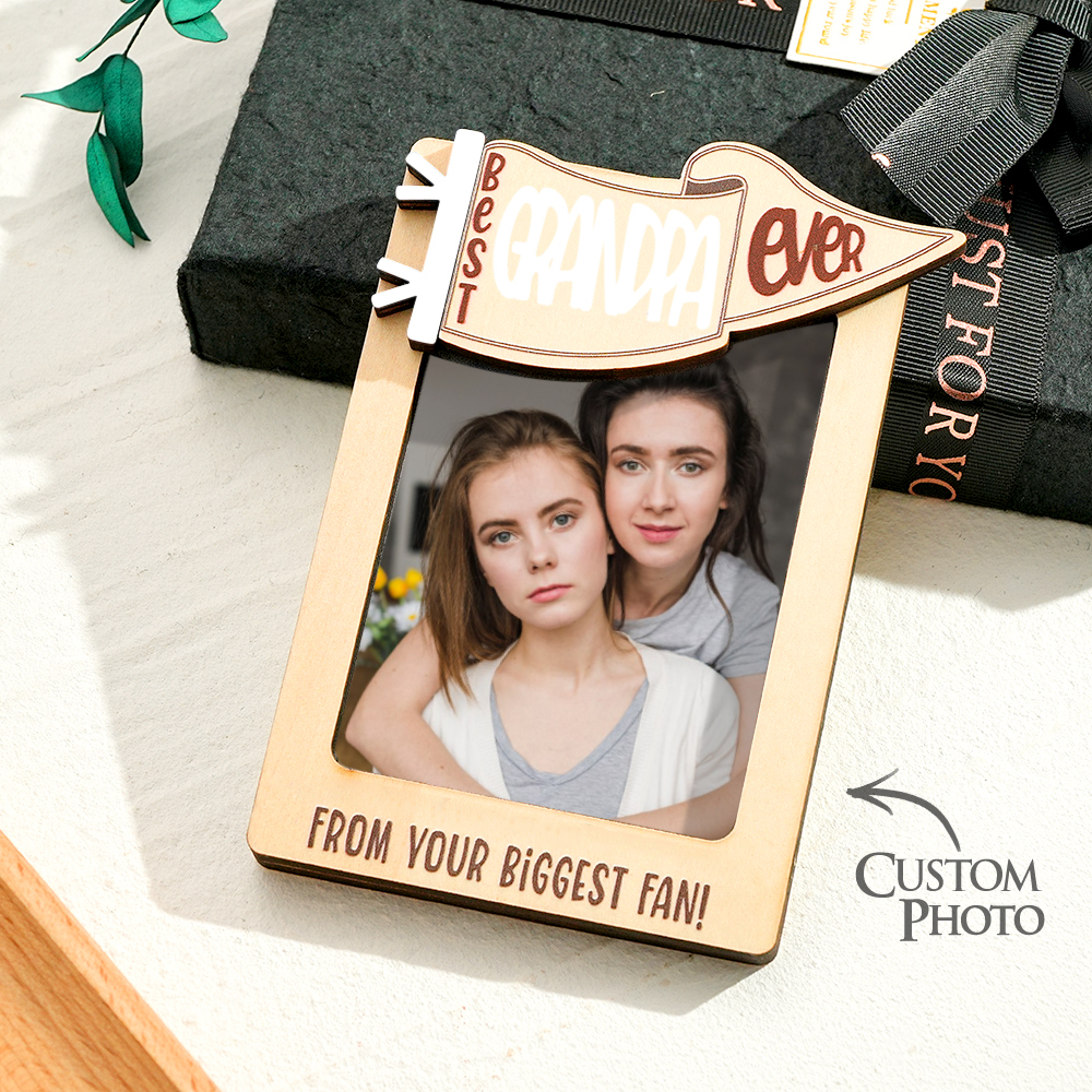 Custom Photo Engraved Fridge Magnet Couple Home Gifts