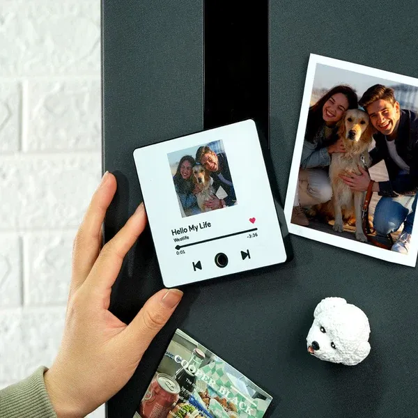 Custom Music Album Fridge Magnet Personalized Music Fridge Magnet Can Play Songs With Adjust Volume Christmas Gifts