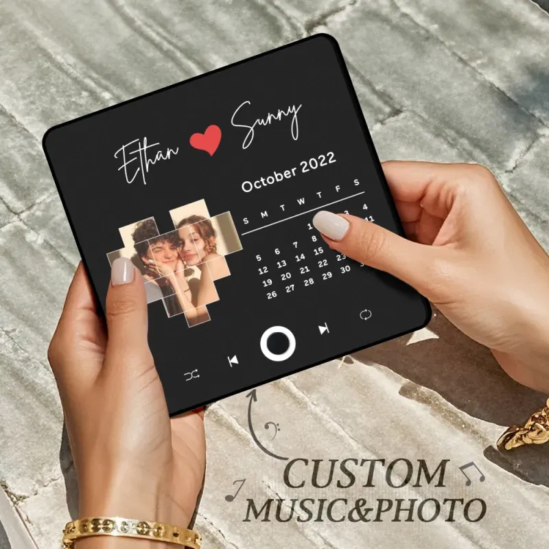 Personalized  Photo Music Fridge Magnet Christmas Gifts for Lovers Personalized Music Magnets Can Play Songs Christmas Gift