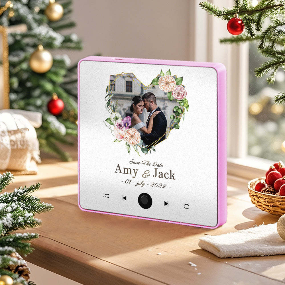 Custom Wedding Photo Music Fridge Magnet Personalized Music Magnets Can Play Songs Christmas Gift for Couples - mycustomtirecover