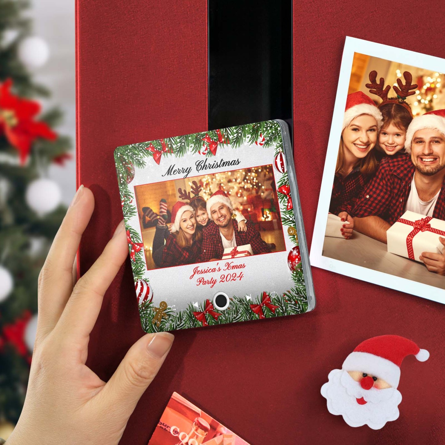 Personalized Music Fridge Magnet Christmas Party Custom Music Magnets Can Play Songs Christmas Gifts Family Gifts - mycustomtirecover