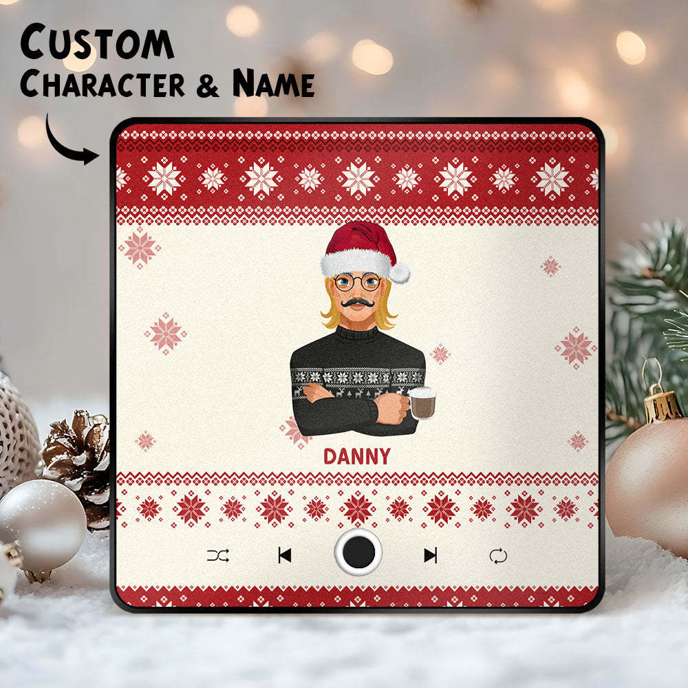 Custom Christmas Portrait Personalized Music Fridge Magnet Merry Christmas Magnets Can Play Songs Christmas Gift Family Gifts - mycustomtirecover