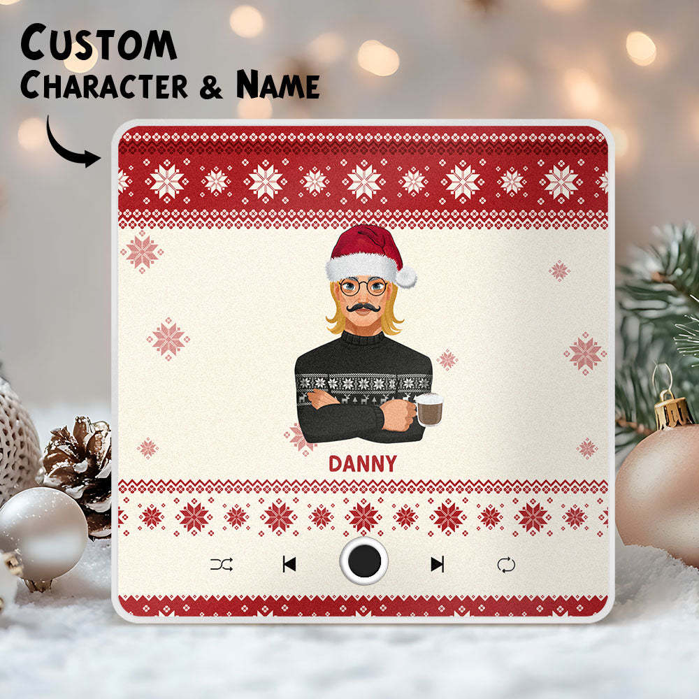 Custom Christmas Portrait Personalized Music Fridge Magnet Merry Christmas Magnets Can Play Songs Christmas Gift Family Gifts - mycustomtirecover