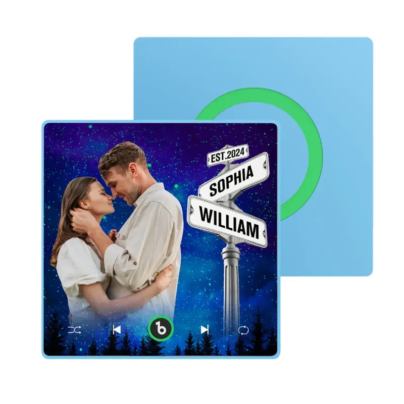 New Upgrade Custom Music Fridge Magnet Colorful Frame Album Fridge Magnet Can Play Songs Gift for Couple Valentine's Day Gifts