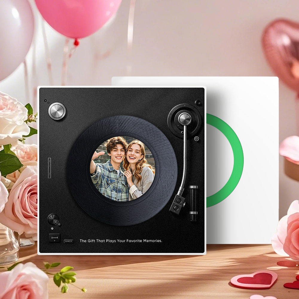 Custom Music And Photo Fridge Magnet Personalized Record Fridge Magnet Valentine's Gift for Couple - Get Photo Blanket