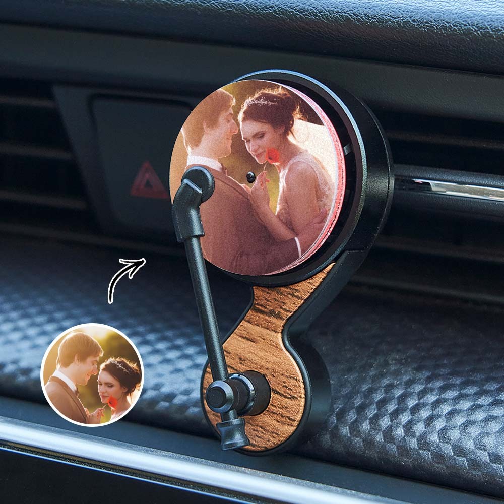 Custom Photo Car Air Freshener Mini Album Record Player Car Vent Clip Perfume Turntable Freshener - mycustomtirecover