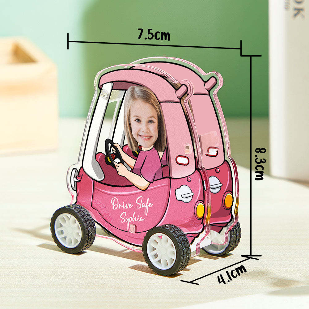 Drive Safe Daddy Little Car with Custom Face and Text Home Decor Toy - mycustomtirecover