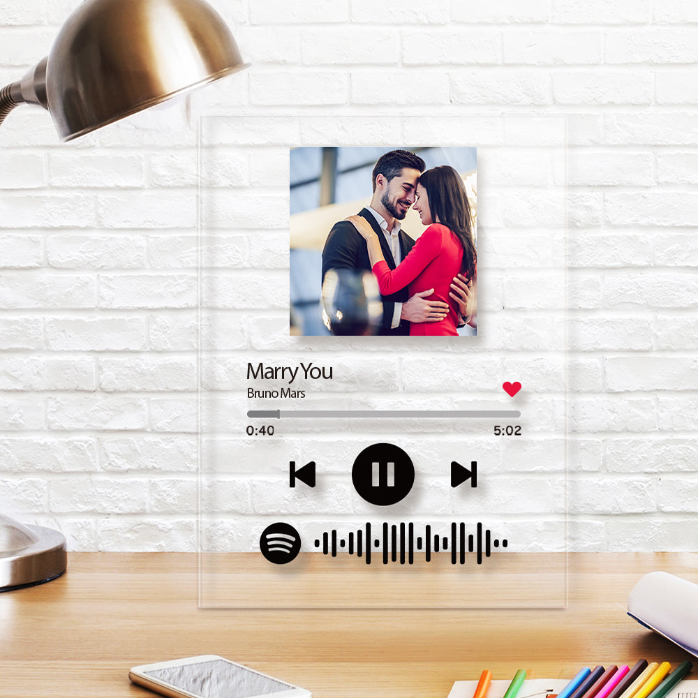 Personalized Spotify Code Music Plaque(4.7in x 6.3in)