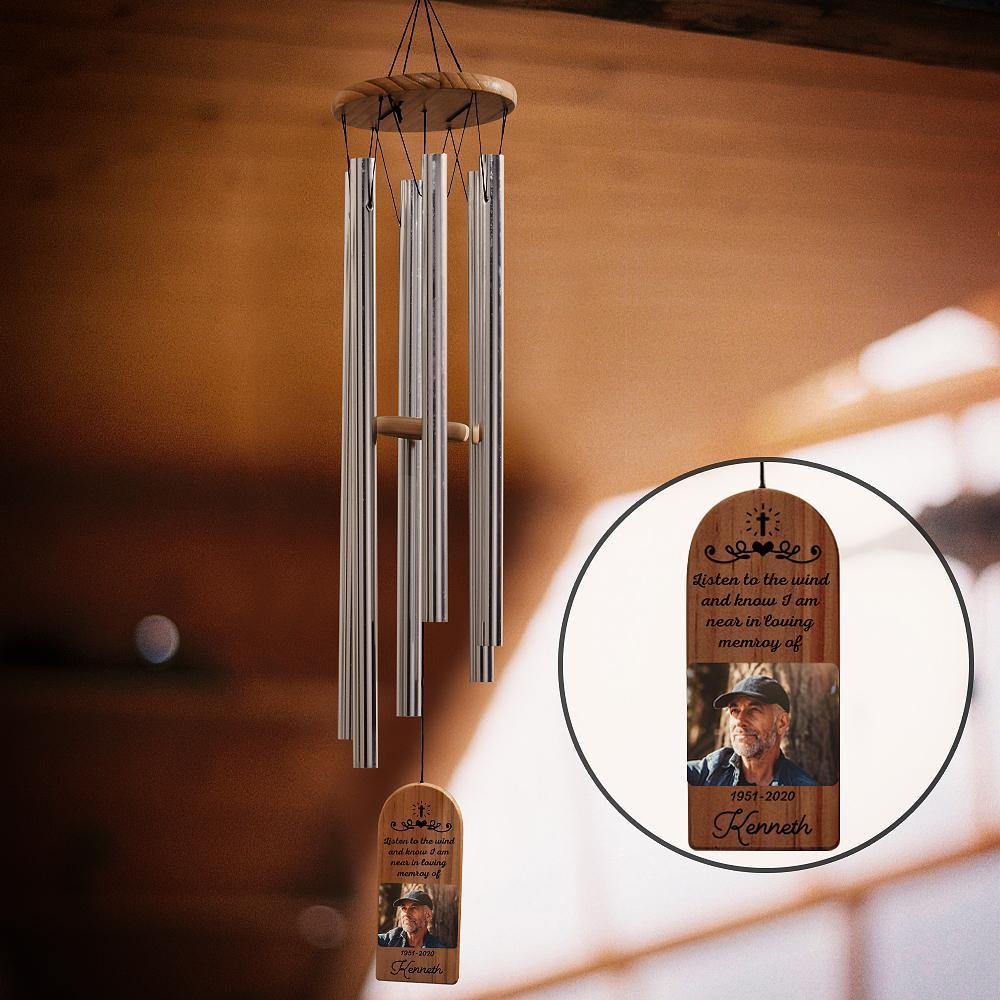Custom Wind Chime Tribute Beautiful Memorial Sympathy Gift In Memory - soufeelus