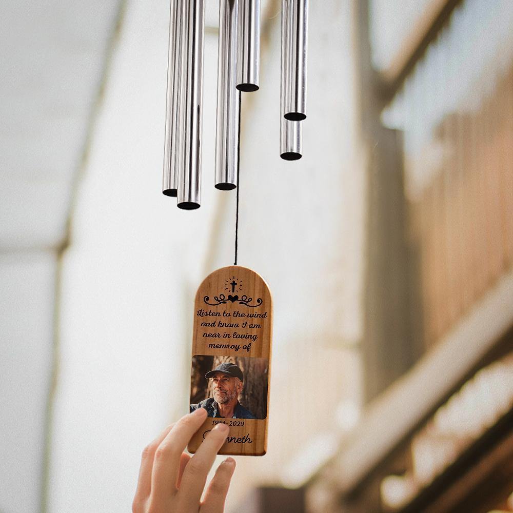 Custom Wind Chime Tribute Beautiful Memorial Sympathy Gift In Memory - soufeelus