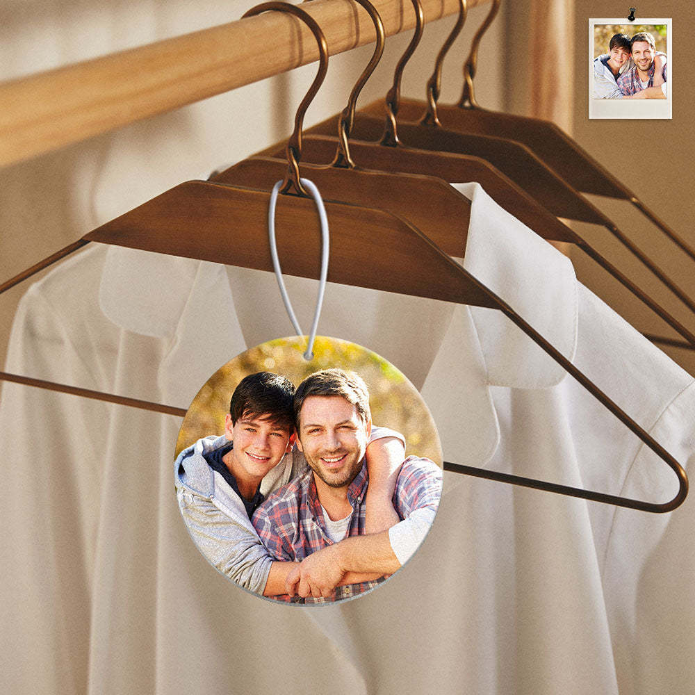 Personalized Round Air Freshener Hanging Car Air Freshener with Essential Oils for Women Man - mycustomtirecover