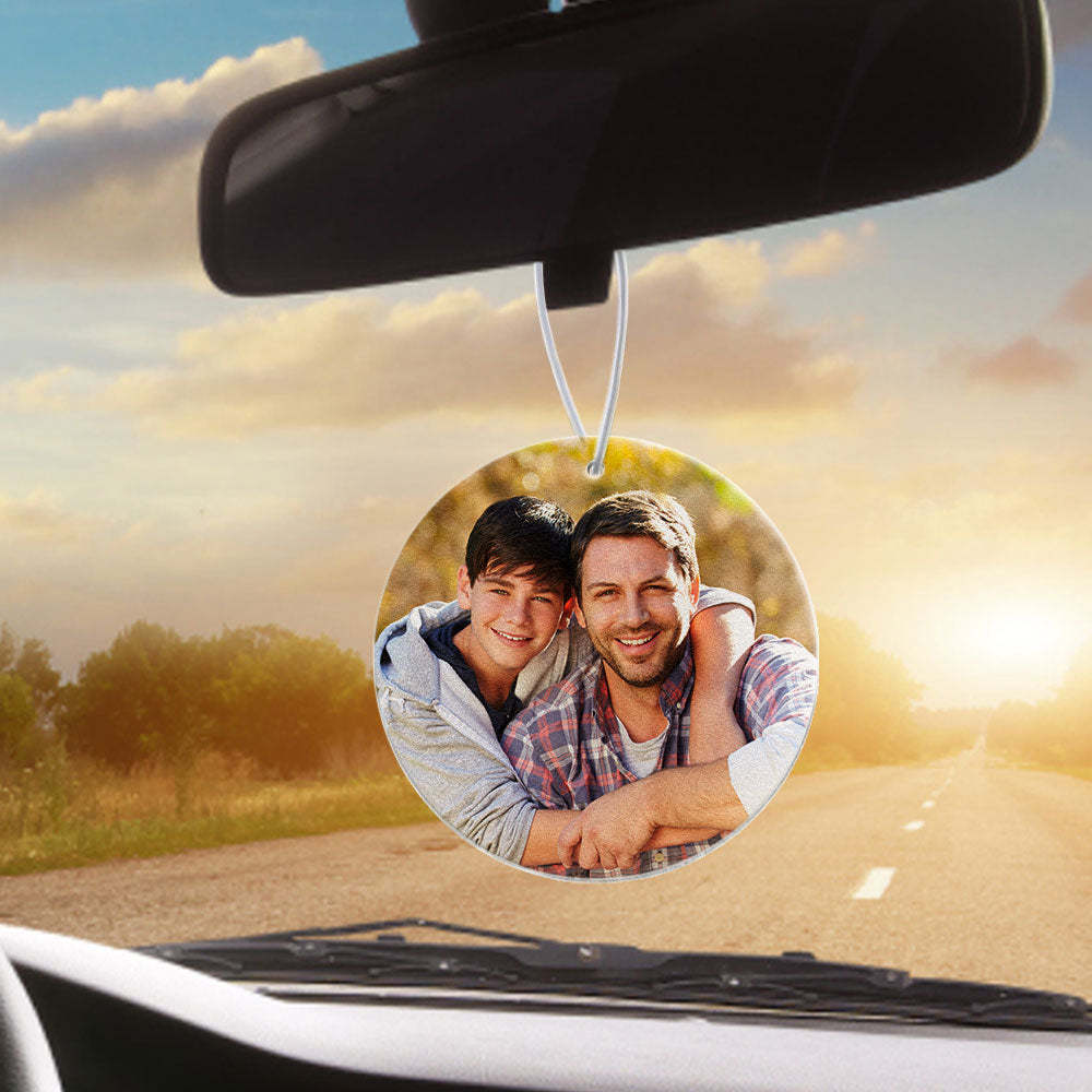 Personalized Round Air Freshener Hanging Car Air Freshener with Essential Oils for Women Man - mycustomtirecover