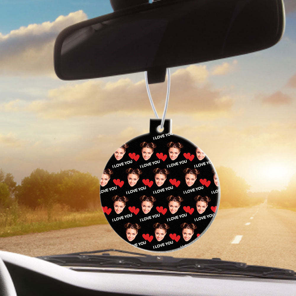 Custom Bell Hanging Car Air Freshener Gift Personalized Air Freshener with Essential Oils for Women Man - mycustomtirecover